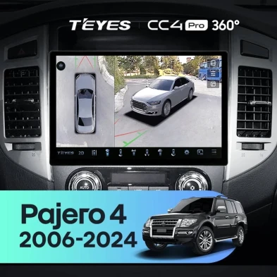 Штатная магнитола Teyes CC4 Pro 360 12/256 Mitsubishi Pajero 4 V80 V90 (2006-2024) (13")