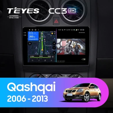 Штатная магнитола Teyes CC3 2K 360 6/128 Nissan Qashqai 1 J10 (2006-2013) F2
