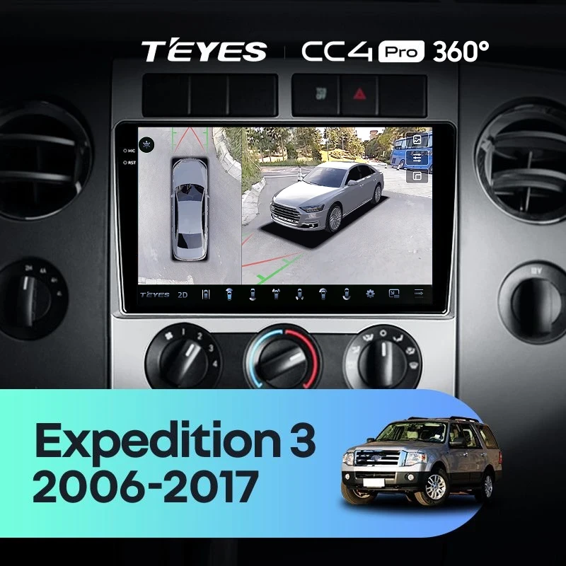 Штатная магнитола Teyes CC4 Pro 360 12/256 Ford Expedition 3 U3242 U3542 U324 U354 (2006-2017)