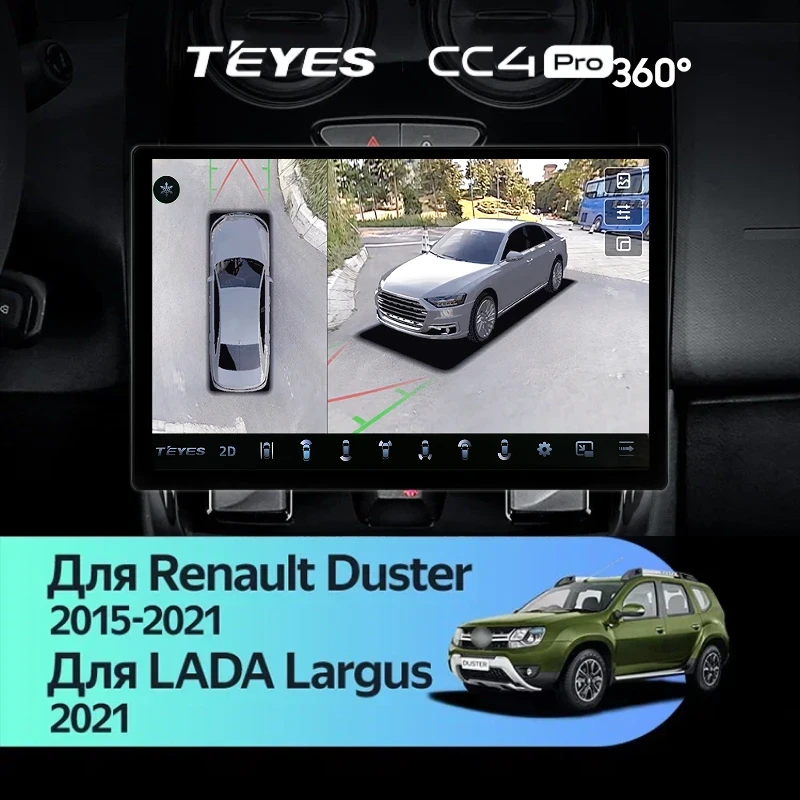 Штатная магнитола Teyes CC4 Pro 360 12/256 Renault Duster (2015-2021) F1 (13")