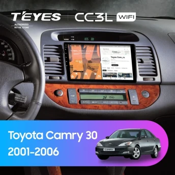 Штатная магнитола Teyes CC3L WiFi 2/32 Toyota Camry 5 XV 30 (2001-2006) (черная)